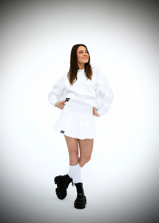 GONNA A PIEGHE “STRUCTURED WHITE”